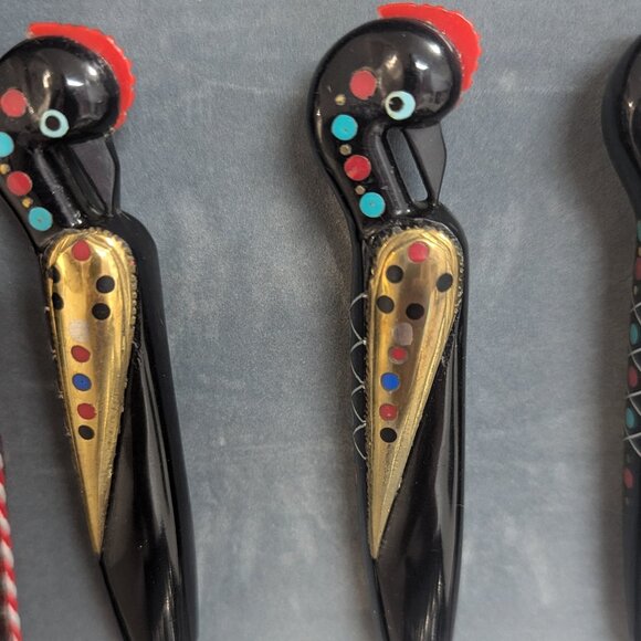 Vintage Alfred Haddad Firebird Phoenix Bird Handle Cutlery - 18 piece set - Picture 1 of 10